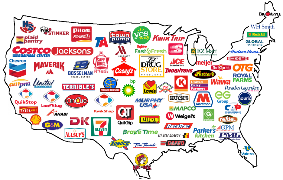Map with LDS partner logos