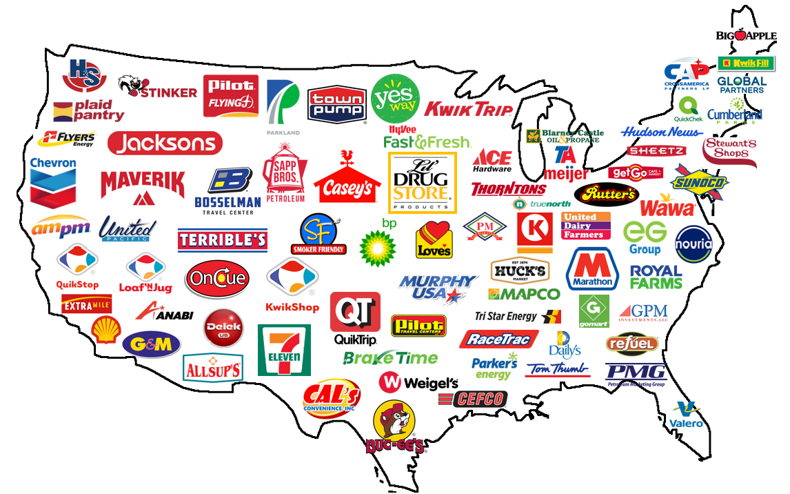 Map with LDS partner logos